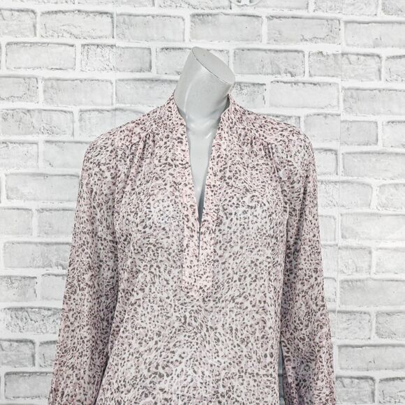 L'Agence Women's Kavita top semi sheer printed size Small - Picture 8 of 8